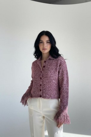 230815 Burgundy CARDIGAN