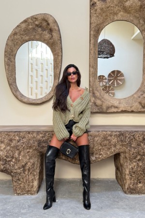 230822 KHAKI CARDIGAN