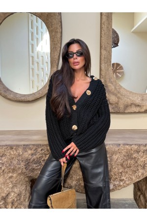 230825 BLACK CARDIGAN