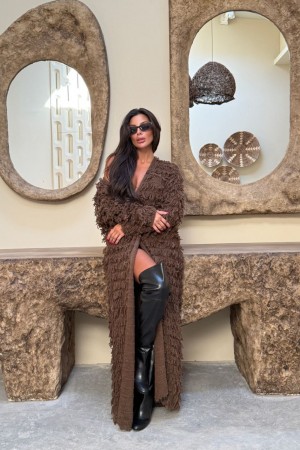 230858 COFFEE CARDIGAN