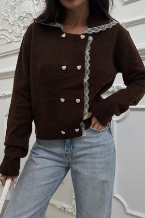 230867 COFFEE CARDIGAN