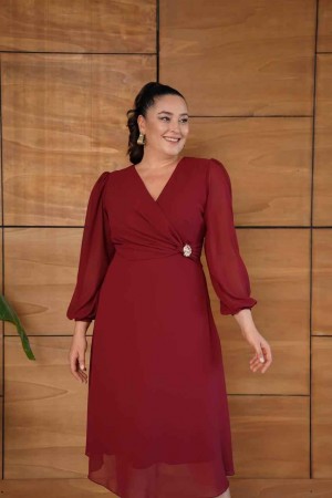 230984 BORDO ELBİSE