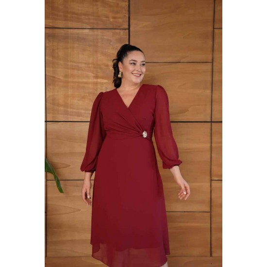 230984 BORDO ELBİSE
