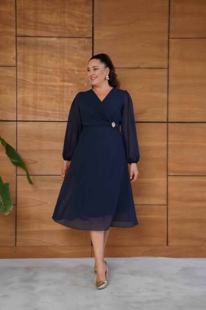 230985 LACİVERT ELBİSE