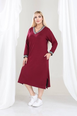 231002 Burgundy DRESS