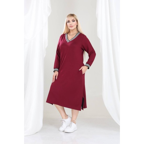 231002 Burgundy DRESS