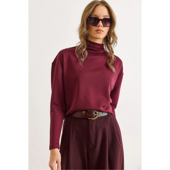 231029 Burgundy BLOUSE