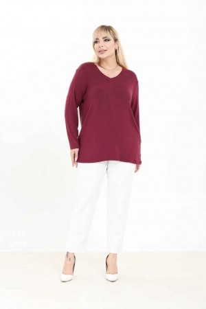 231090 Burgundy BLOUSE