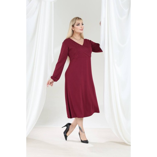 231101 Burgundy DRESS