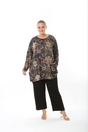 231196 DESENLİ BLUZ YELEK