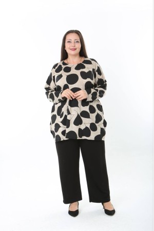 231197 DESENLİ BLUZ YELEK