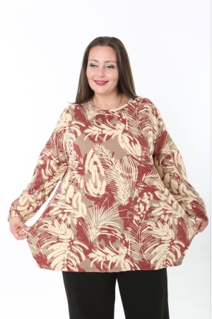 231199 DESENLİ BLUZ YELEK