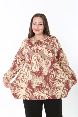 231199 DESENLİ BLUZ YELEK