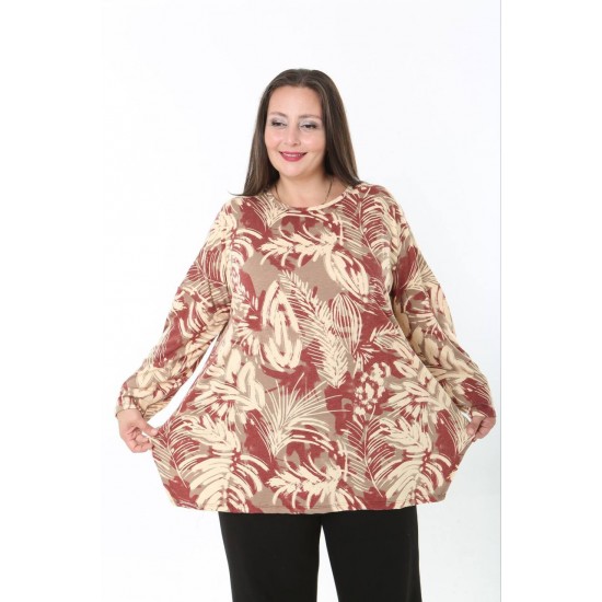 231199 DESENLİ BLUZ YELEK