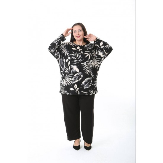 231200 DESENLİ BLUZ YELEK