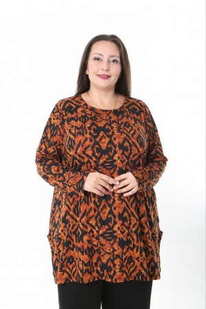 231202 DESENLİ BLUZ YELEK