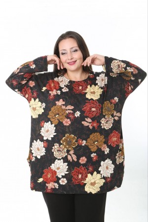 231203 DESENLİ BLUZ YELEK