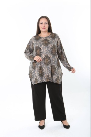 231204 DESENLİ BLUZ YELEK