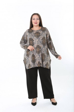 231204 DESENLİ BLUZ YELEK