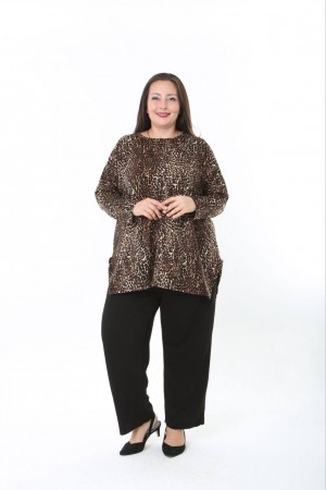 231207 DESENLİ BLUZ YELEK