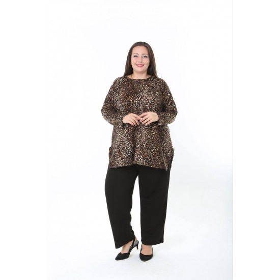 231207 DESENLİ BLUZ YELEK