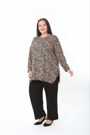 231209 DESENLİ BLUZ YELEK