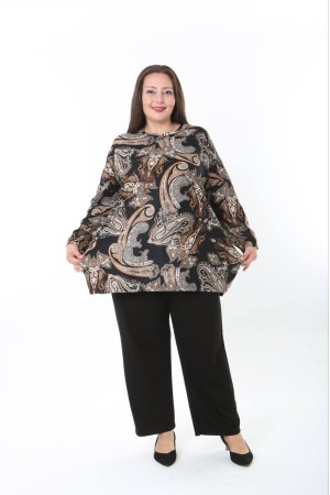 231211 DESENLİ BLUZ YELEK