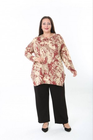231213 Patterned BLOUSE LONG