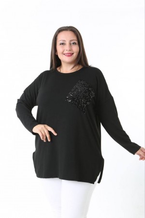 231215 BLACK BLOUSE LONG