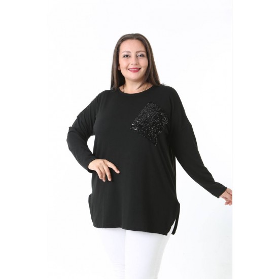 231215 BLACK BLOUSE LONG
