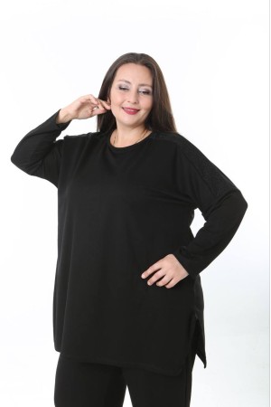 231218 SİYAH BLUZ UZUN