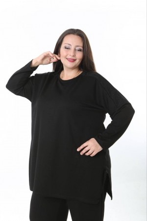 231218 BLACK BLOUSE LONG