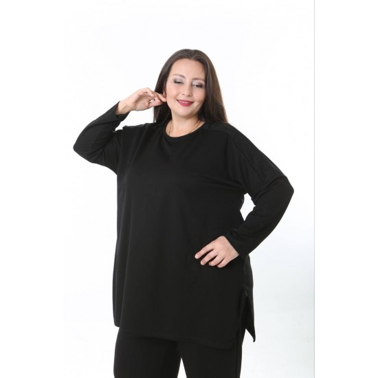 231218 BLACK BLOUSE LONG