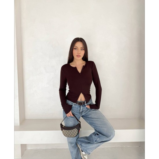 231234 COFFEE BLOUSE