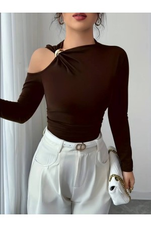231237 COFFEE BLOUSE