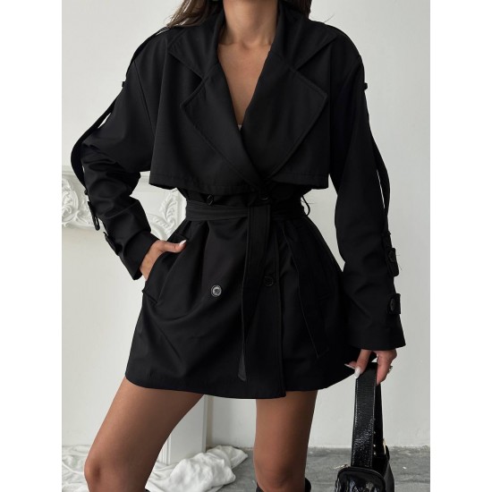 231314 SİYAH TRENÇKOT