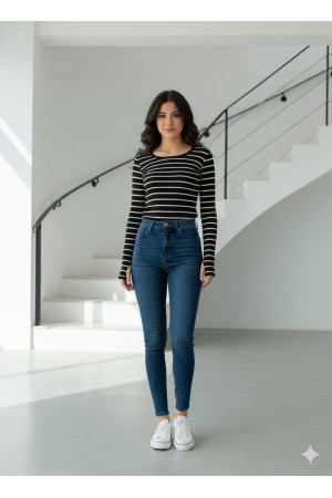 231402 ÇİZGİLİ BLUZ