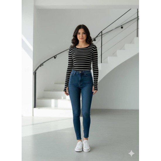 231402 ÇİZGİLİ BLUZ