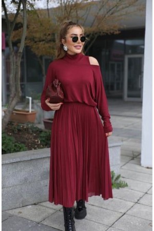 231465 BORDO ELBİSE