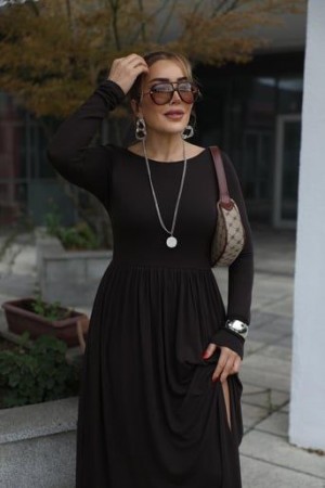 231467 KAHVE ELBİSE