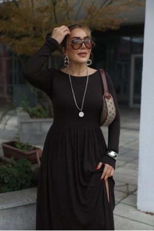 231467 KAHVE ELBİSE