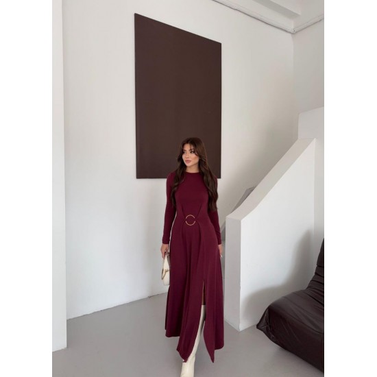 231499 Burgundy DRESS