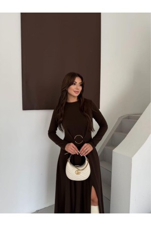 231501 KAHVE ELBİSE