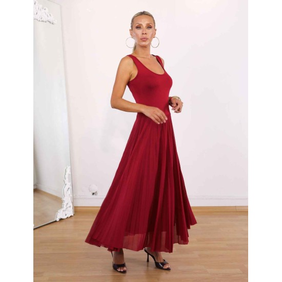 231519 Burgundy DRESS