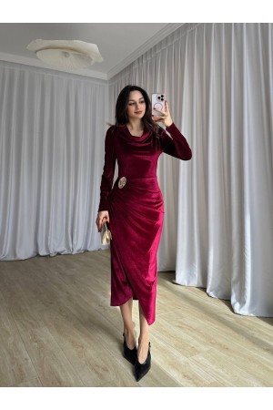 231597 BORDO ELBİSE