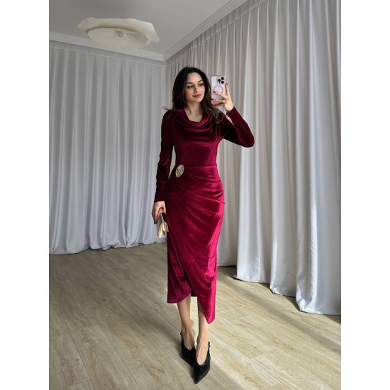 231597 BORDO ELBİSE