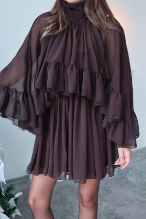 231640 KAHVE ELBİSE