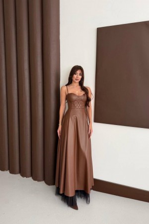 231662 KAHVE ELBİSE