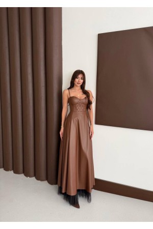 231662 KAHVE ELBİSE