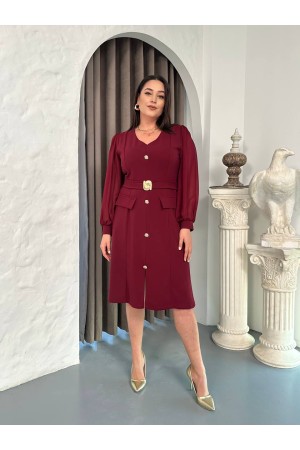 231793 BORDO ELBİSE